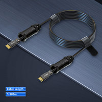 Câble HDMI blindé AOC 8K en gros SUS 304, 48 Gbit/s haute vitesse, EARC, longue distance, en alliage de zinc, blindage TPE et bande d'acier