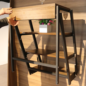 Console dobrável de parede, suporte dobrável para mesa de estudo, mesa de prateleira, led, <span class=keywords><strong>design</strong></span> personalizado, várias usos, mesa inteligente - Product Image 3