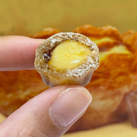 Bonbons gélifiés créatifs en forme de mini-tarte croustillante fourrée au goût d'œuf caramel, collation sucrée pour enfants