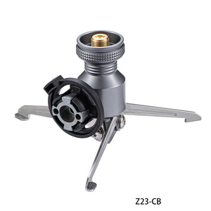 Campingmoon Z23CB Supporto Portatile in Lega di Alluminio per Fornello a <span class=keywords><strong>Gas</strong></span> da Campeggio con Tre Gambe e Adattatore - Product Image 2