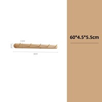 Crochets muraux décoratifs en bois de hêtre et laiton de style nordique moderne, organisateur de vêtements, porte-serviettes pour entrée, crochets muraux en bois