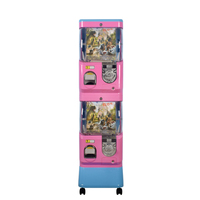 Distributeur automatique de capsules à monnayeur à double étage, vente en gros d'usine pour magasins et entreprises