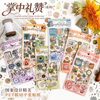 Autocollants de journalisation Yuezhen, style rétro créatif, adhésifs, imperméables, en PET, pour journalisation transfrontalière, collection Pocket Praise