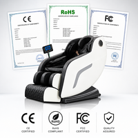 Fauteuil de massage professionnel LEERCON 4D à gravité zéro, portable, pliable, pour le corps entier, avec étirement thaïlandais, luxe, compresse chaude automatique
