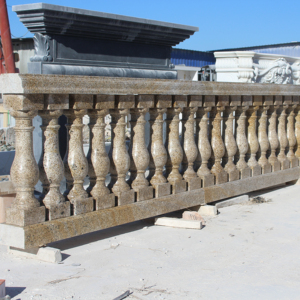 Balustres en pierre <span class=keywords><strong>Maison</strong></span> Balustrades décoratives extérieures en marbre Beige blanc Balustrade de balcon en pierre - Product Image 1