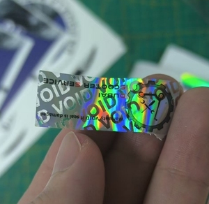 custom holographic warranty sticker label paper void fill - Product Image 1