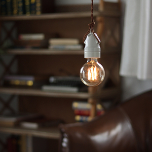 Lustre en céramique 40W Décoration d'intérieur Salon Salle à manger Chambre à coucher Anneau de lustre en tungstène LED Albâtre - Product Image 3