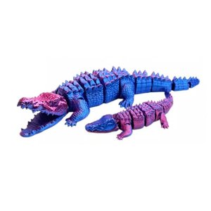 Figurines de crocodile imprimées en 3D avec bouche mobile et articulations flexibles, décoration pour la maison et le bureau, jouet articulé anti-stress pour adultes - Product Image 2