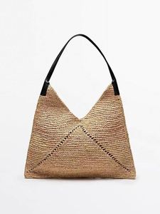 High Quality Women <b>Raffia</b> Straw Bag Large Capacity Single Shoulder Woven Holiday Beach Bag - Product Image 6