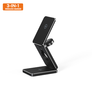 Xu Hướng 15W Nhanh Chóng Sạc Không Dây 3 Trong <span class=keywords><strong>1</strong></span> Qi Đứng Sạc Trạm 3 In1 Điện Thoại Di Động Gấp Mỏng Sạc Không Dây Cho Iwatch - Product Image 2