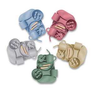 Set de Alimentación para Bebés de Silicona de Grado Alimenticio, Libre de BPA, con Plato, Cuchara, Tenedor y Babero, con Logotipo Personalizado - Product Image 2