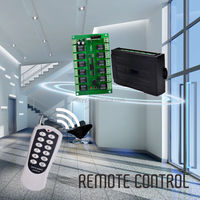YET412PC + YET112D Ensembles de télécommande et de récepteur sans fil pour porte de garage Télécommande longue distance Récepteur 12 canaux