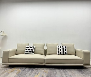 Sofá de tela italiana Yisi, combinación de sala de estar, sofá de algodón y <span class=keywords><strong>lino</strong></span> con forma de horizonte moderno extremadamente simple - Product Image 6