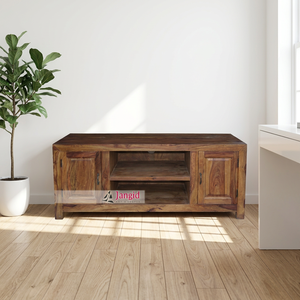 Modern Sheesham Wooden Living Room <b>Tv</b> Stands <b>Tv</b> <b>Cabinet</b> Open Shelf Handmade Indian Wooden Furniture <b>For</b> Hotel Room Home Farmhous - Product Image 3