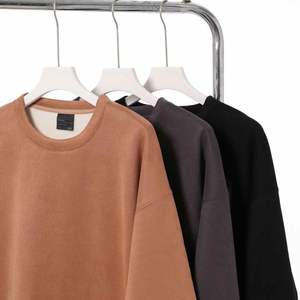 H5494 Fournisseur de vêtements en gros, sweat-shirts en suède 100% polyester 420 g/m², sweat-shirts à col rond personnalisés - Product Image 3