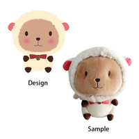 Peluche personnalisée Mascotte en coton PP 20 cm – Cadeau d'entreprise personnalisé OEM