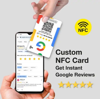 Google Review Card NFC NTAG 213 NTAG 215 Support en plastique pour Ins/Facebook/Yelp/Tripadvisor Restaurant