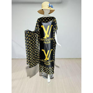 Gonna lunga estiva Casual da donna nuovo abito in broccato stile africano abito in seta traspirante protezione solare abbigliamento per <span class=keywords><strong>zia</strong></span> - Product Image 4