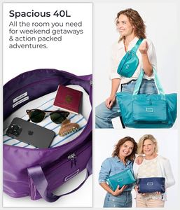 Large Waterproof <b>Gym</b> Sports Duffle Bags Custom Logo 2PCS Foldable Travel Beach <b>Tote</b> Bag for Woman - Product Image 4