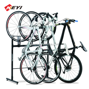 Moda su misura espositore in legno per bici inclinabili per bicicletta portabiciclette a terra espositore - Product Image 4