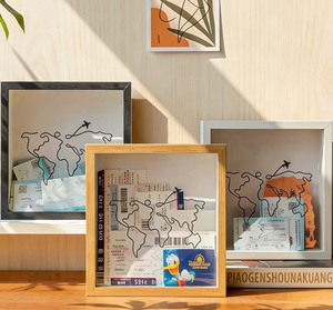 Boîte de rangement pour photos et souvenirs avec <span class=keywords><strong>carte</strong></span> <span class=keywords><strong>du</strong></span> <span class=keywords><strong>monde</strong></span> Shadow Box - Product Image 4