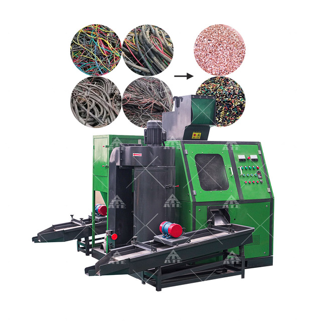 100-200kg/h Scrap Cable Granulate Copper Wire Crusher Copper Cable Granulator