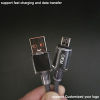 Câbles USB V8 Android vers Micro USB tressés en nylon, résistants aux basses températures, pour la recharge en gros