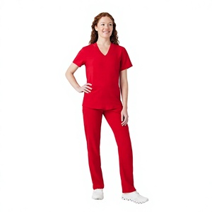 Custom Women’s V Neck Medical <b>Uniform</b> <b>Scrub</b> Set Short Sleeve Nursing Workwear Hospital Healthcare OEM Wholesale with Custom Logo - Product Image 5
