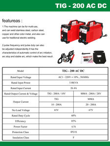 SANYU Nouvelle Machine à Souder TIG Numérique 220V MMA TIG-200P AC DC à Impulsions, Offre Spéciale, pour Aluminium - Product Image 6
