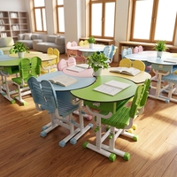 Meubles scolaires collaboratifs ergonomiques pour enfants, table et chaise d'école, couleurs magnifiques, bureau et chaise d'école durables