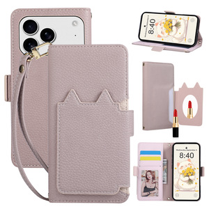 เคสโทรศัพท์หนังลายแมวสำหรับ Samsung S26 <span class=keywords><strong>iPhone</strong></span> 18 <span class=keywords><strong>Pro</strong></span> <span class=keywords><strong>Max</strong></span> 17 16 เคสหนังแบบมีผ้าคลุม <span class=keywords><strong>Google</strong></span> 11 S25 เคสกันกระแทก - Product Image 3