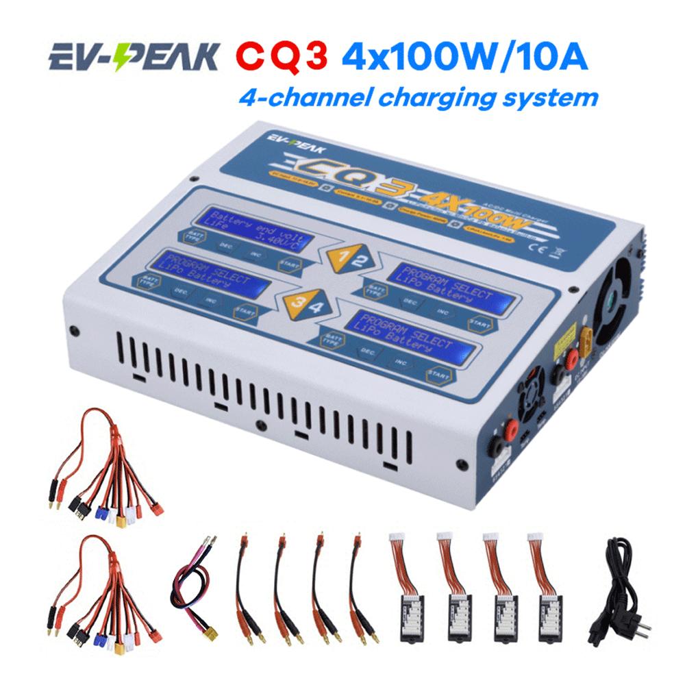 CQ3 Charger - 10A 100W Quad Balance for LiPo 1-6S