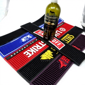 Esterilla de goma personalizada para Bar, Esteras de goma para beber cerveza, impresión o relieve, logotipo personalizado - Product Image 1