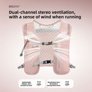 Chaleco Ligero para Senderismo y Ciclismo al Aire Libre, Mochila de Poliéster para Botella de Agua, Chaleco para Correr con Características de Senderismo - Product Image 2