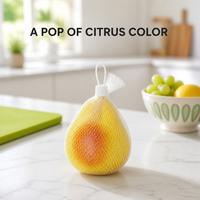 Décoration de Fruits Artificiels en Mousse Souple à Presser, Façon Pomelo, Filet en Maille, Jaune Soleil, Agrumes, Jouets Squishy pour la Maison, la Cuisine et la Table