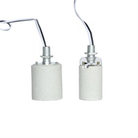 Douille de lampe halogène en céramique haute température AK-TECH E14/E27 avec vis de fixation, 250V, certifiée CE ROHS, pour usage intérieur/extérieur
