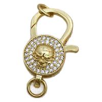 Ventes directes d'usine Jinyuan, fermoir à ressort en cuivre plaqué or 18 carats, micro-pavé de zircon cubique, accessoires pour collier/bracelet DIY