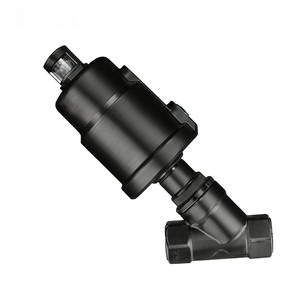 Vanne d'angle pneumatique à double effet en acier inoxydable pour air, eau et vapeur, vanne d'angle à commande pneumatique - Product Image 3