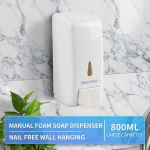 <span class=keywords><strong>Dispensador</strong></span> <span class=keywords><strong>de</strong></span> jabón Manual ABS <span class=keywords><strong>de</strong></span> alta calidad <span class=keywords><strong>de</strong></span> fábrica, <span class=keywords><strong>800</strong></span> <span class=keywords><strong>ml</strong></span>, desinfectante <span class=keywords><strong>de</strong></span> manos, <span class=keywords><strong>dispensador</strong></span> <span class=keywords><strong>de</strong></span> jabón <span class=keywords><strong>de</strong></span> espuma montado en la pared prensado a mano para Hotel - Product Image 2