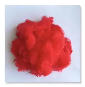 高品质中国工厂再生聚酯短纤维涂料染色用于纺纱无纺布