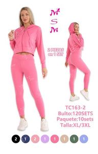 Tuta da donna rosa con cappuccio, set completo con cerniera, casual, traspirante, in spandex e poliestere, vestibilità aderente, tinta unita, per la primavera - Product Image 3