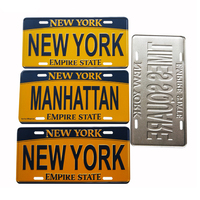 Prezzo del produttore numero di targa in alluminio anodizzato USA souvenir personalizzati firma targa auto di New York