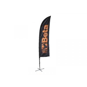 BETA - 095610200 Sail <b>flag</b> 2.5x0.50 m with aluminium <b>pole</b>, cross base with weighted ring - EAN 8054809151250 POINT OF SALE - Product Image 1