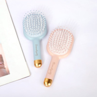 Peigne à cheveux Macaron 2026, volumateur pour le dessus de la tête, en plastique, avec coussin d'air massant, élégant, avec grattoir de nettoyage, confortable pour la maison