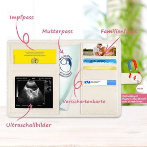 Livre à ultrasons personnalisable sac à documents de soins de <span class=keywords><strong>grossesse</strong></span> avec logo mère-enfant couverture de passeport en cuir couverture de maternité - Product Image 6