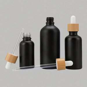 ขวดแก้วหยดน้ำมันหอมระเหยสีดำด้าน ขนาด 5 มล./10 มล./15 มล./20 มล./30 มล./50 มล./100 มล. สำหรับบรรจุเซรั่มและครีมบำรุงผิว  ลดราคาพิเศษ - Product Image 4