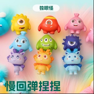 Juguete antiestrés de monstruo blandito TPE para niños, juguetes relajantes unisex para bebés - Product Image 5