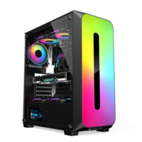 Gabinete para PC Gamer Dunao Full Tower Micro ATX con Iluminación RGB Completa y Personalización de Vidrio, Nuevo Diseño