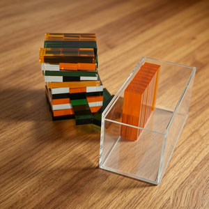 Jeu de construction en blocs d'acrylique transparent de qualité supérieure, jouets éducatifs d'empilage pour l'apprentissage et le jeu des enfants à la maison - Product Image 1