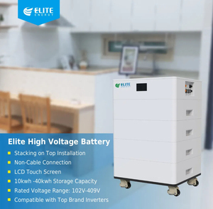ELITE 51.2V 48V 100Ah High Voltage Stackable <strong>Lithium</strong> Solar Battery 10kWh 20kWh 30kWh LiFePO4 Bateria Home Energy Storage System - Product Image 2